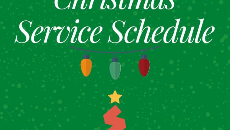 Christmas Service Schedule