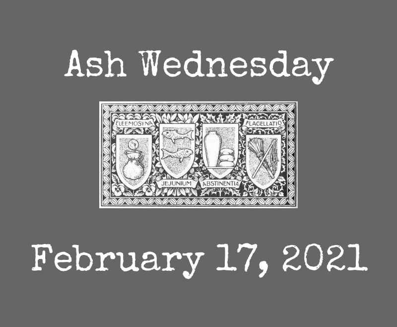 Diocesan Ash Wednesday Service – Feb 17th @ 12:30 pm